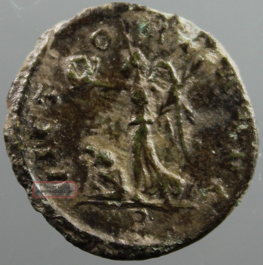 Aurelian, Denarius, Victoria, Victory, Wreath, Minted Rome, 275 A. D.