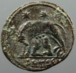 Urbs Roma,  Rome,  Suckling She - Wolf,  Romulus,  Remus,  Minted Thessalonica,  330 Ad photo