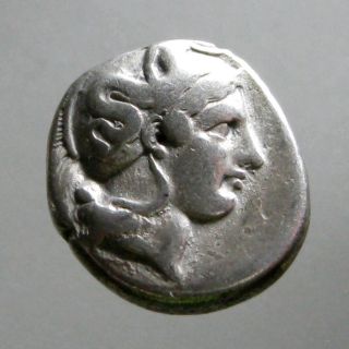 Lucania Thourioi Silver Nomos / Stater_butting Bull_plundered By Hannibal photo
