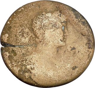Hadrian 117 - 138ad Big Sestertius Ancient Roman Coin I42172 photo