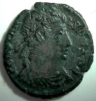 Constans Ae3 Victories Raising Wreaths Ancient Roman Coin Ric Viii 195 Sisica photo