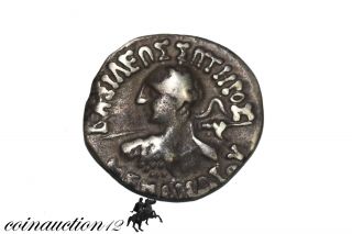 Ancient Indo Greek Silver Drachm Menander photo