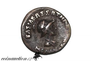 Undefined Ancient Indo Greek Silver Drachm Menander photo