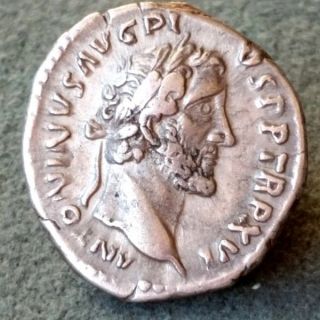 Imp.  Antoninus Pius,  Denarius,  Ancient Roman Coin photo