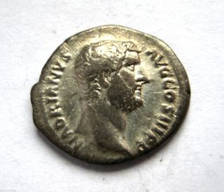C.  120 A.  D British Found Emperor Hadrian Roman Imperial Ar Silver Denarius Coin photo