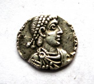 C.  395 A.  D British Found Emperor Arcadius Roman Period Ar Silver Siliqua Coin.  Vf photo