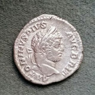 Denarius Of Caracalla Ancient Roman Silver Coin - 2,  93g; 18mm photo