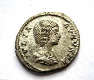 C.  185 A.  D British Found Julia Domna Roman Period Imperial Silver Denarius Coin photo
