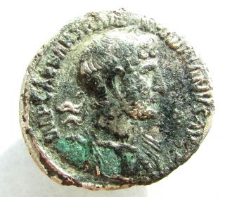 Rare Roman Coin Silver Plated Fouree Denarius Of Emperor Hadrian - E56 photo