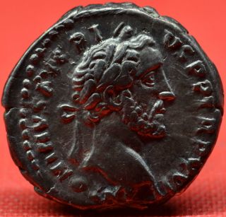 Silver Denarius Of Antoninus Pius: Annona.  Scarce U.  K Find.  Ef.  Ric: 231. photo