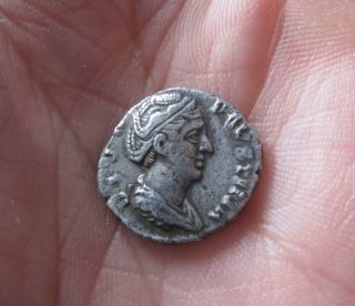 Faustina Senior Silver Denarius Roman Coin photo