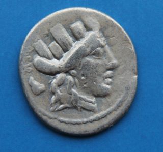 Ancient Roman Silver Republican Denarius Coin 3 photo