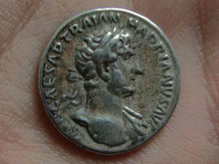 Rare Roman Silver Denarius Of Emperor Hadrian photo