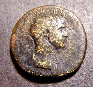 Trajan,  Emperor Expands Roman Empire By 117 Ad,  Divine Providnece Dupondius Coin photo