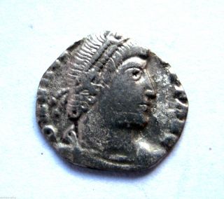 C.  300 A.  D British Found Roman Period Ar Silver Siliqua Coin.  Unresearched Issue photo