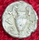 Greek Ar Obol Of Thasos - Satyr Kneeling - Amphora 3th Century Bc (795) Coins: Ancient photo 1