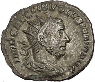 Volusian 251ad Silver Authentic Ancient Roman Coin Salus Health Cult I40589 photo