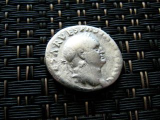 Silver Denarius Vespasian 69 - 79 Ad Ancient Roman Coin Ric 29. photo