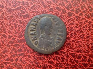 Anastasius I,  491 - 518 Ad.  Ae Follis,  Constantinople. photo