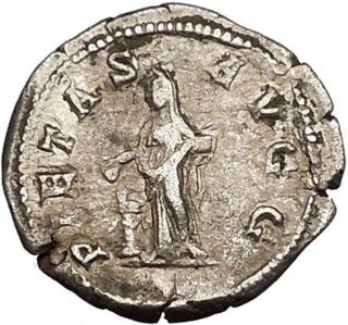 Julia Domna 200ad Silver Ancient Roman Coin Pietas Loyalty Cult I42024 photo
