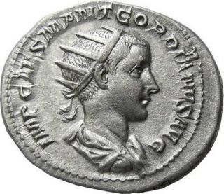Gordian Iii Ar Antoninianus Pax Scepter 238 Ad Authentic Ancient Roman Coin Rare photo