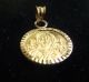 Solid 22 Karat Gold Christ Coin Medal Byzantine Icon Pendant 14k Diamond Bezel Coins: Ancient photo 2