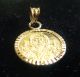 Solid 22 Karat Gold Christ Coin Medal Byzantine Icon Pendant 14k Diamond Bezel Coins: Ancient photo 3
