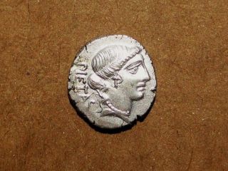 Roman Republic D.  Junius Brutus Albinus Silver 1 Denarius Coin 48 B.  C.  S 427 photo