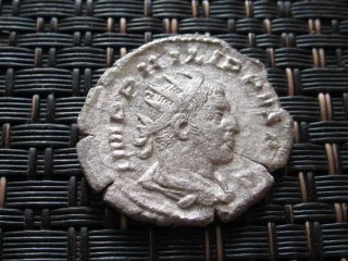 Silver Antoninianus Of Philip I 244 - 249 Ad Ancient Roman Coin photo