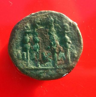 Alexander Ancient Roman Bronze Coin Nikea Green Patina Uncleaned photo
