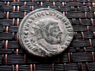 Diocletian 284 - 305 Ad Bronze Antoninianus Ancient Roman Coin photo
