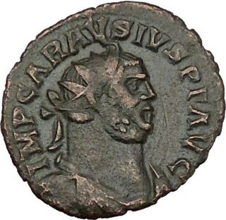 Carausius 286ad Authentic Rare Ancient Roman Coin Pax Peace Goddess Cult I41732 photo