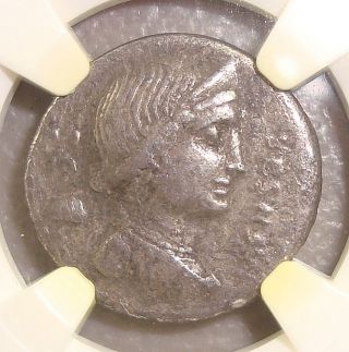 75 Bc L.  Farsuleius Mensor Ancient Roman Republic Silver Denarius Ngc F 4/5 2/5 photo