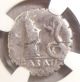 59 Bc L.  Roscius Fabatus Ancient Roman Republic Silver Denarius Ngc Vg 4/5 1/5 Coins: Ancient photo 1