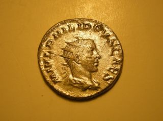 Rare Fine Ancient Silver Roman Antoninianus Philip Ii Caesar Rome 246ad Rev.  Av photo