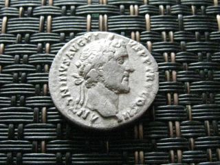 Silver Ar Denarius Of Antoninus Pius & Marcus Aurelius As Caesar Rome photo