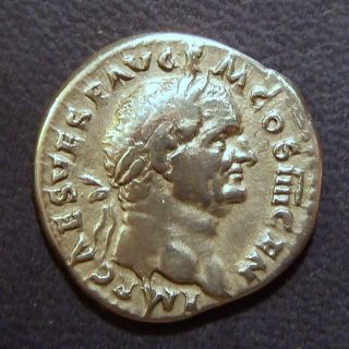 Ancient Imperial Rome.  Vespasian,  Silver Denarius,  Extraordinarily Rare (rrrrr) photo