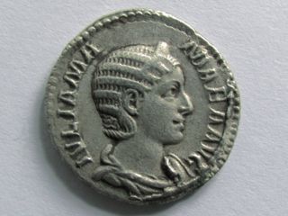 Roman Silver Denarius Of Empress Julia Mamaea photo