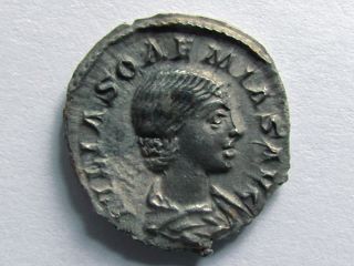 Rare Roman Silver Denarius Of Empress Julia Soaemias photo