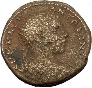 Elagabalus 218ad Nicopolis Ad Istrum Athena Authentic Ancient Roman Coin I37821 photo