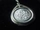 Christ First Coined Image Byzantine Solid Silver Coin Pendant With Cross Pendant Coins: Ancient photo 2