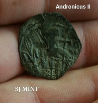 Ancient Byzantine Empire,  Andronicus Ii 1282 - 1328 Ad.  Billon Trachy.  Rare photo