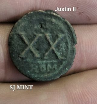 Justin Ii And Sophia 565 - 578 Ad,  Xx Reverse,  Rome Extremely Rare photo