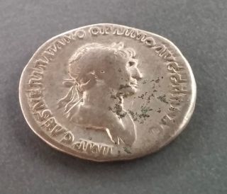 Rare 98 - 117 Ad Roman Empire Trajan Silver Denarius photo
