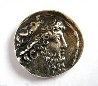 130 B.  C Ancient Greece Macedon Demetrios Ii Nicator Ar Silver Tetra - Drachma Coin photo