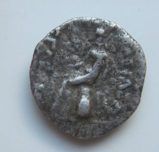 Ancient Greek Silver Coin Of Antiochos Iii Rare photo