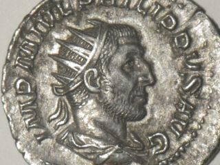 Silver Antoninian Roma Philip I 244 - 249 Ad Aequitas 3.  81 Grams photo