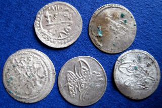Ah 1143,  1171 Turkey Coin Period Of Ottoman Silver All 2.  5 Gr photo