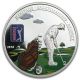 2014 Cook Islands 5$ Pga Tour 3d Golf Bag Silver Proof Coin 3rd In Series Australia & Oceania photo 1