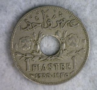 Syria 1 Piastre 1935 Very Fine Coin (stock 1618) photo